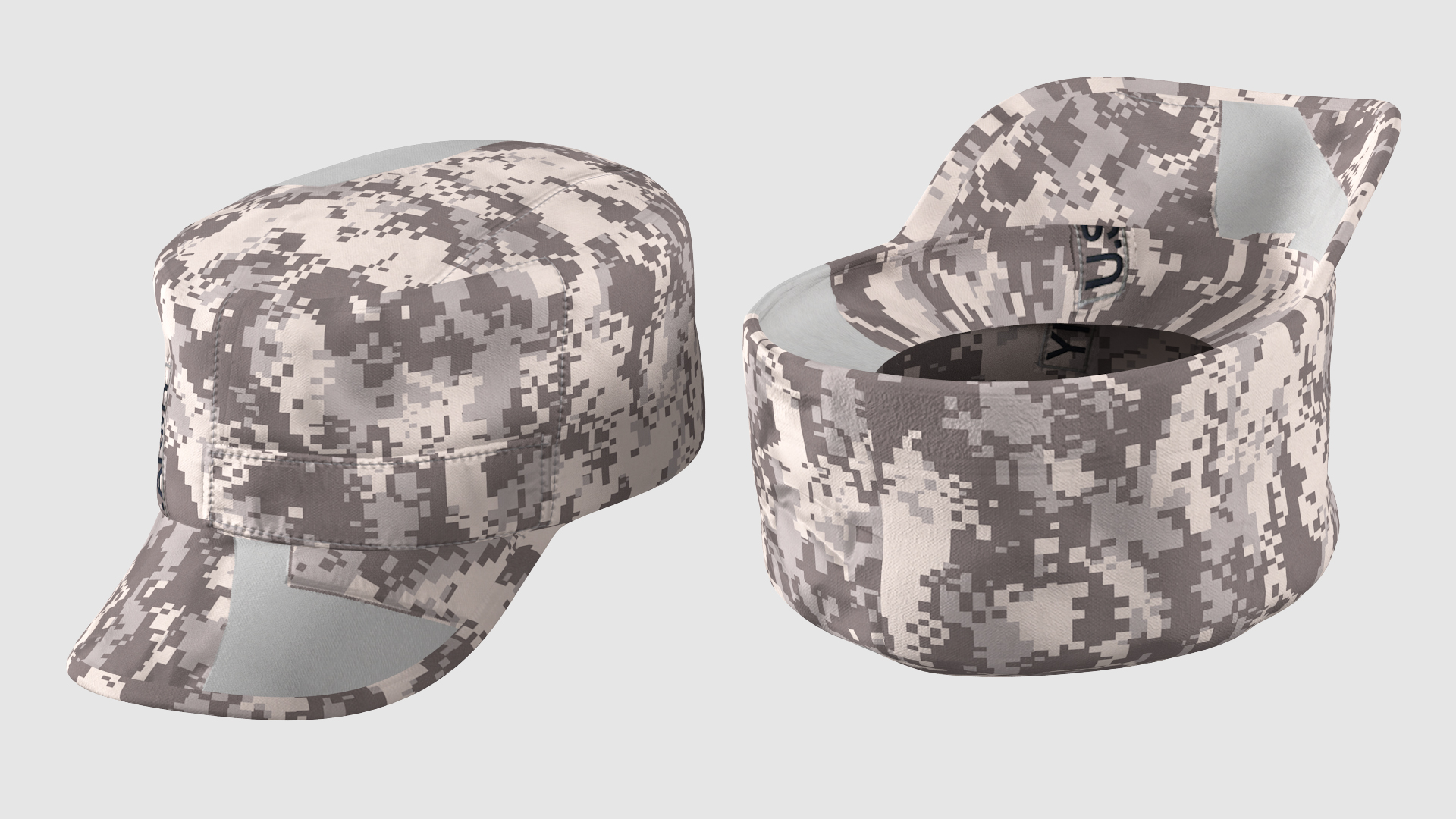 Female Soldier Military ACU Rigged 3D model