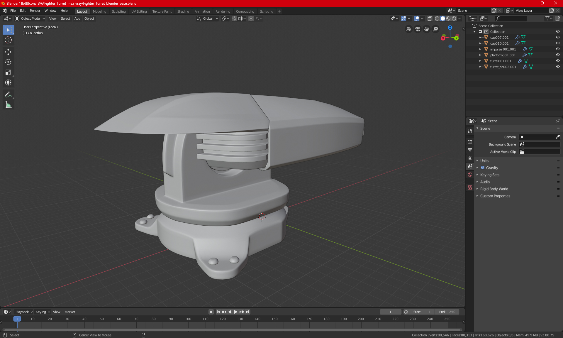 Fighter Turret 3D model