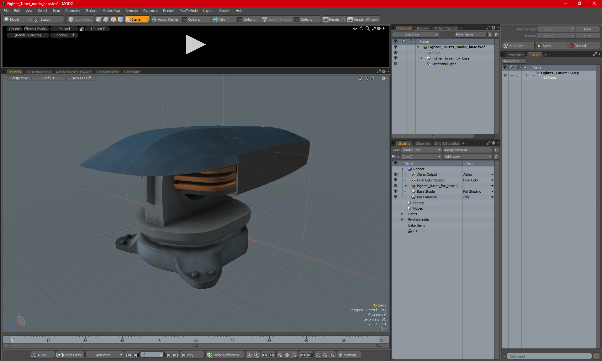 Fighter Turret 3D model