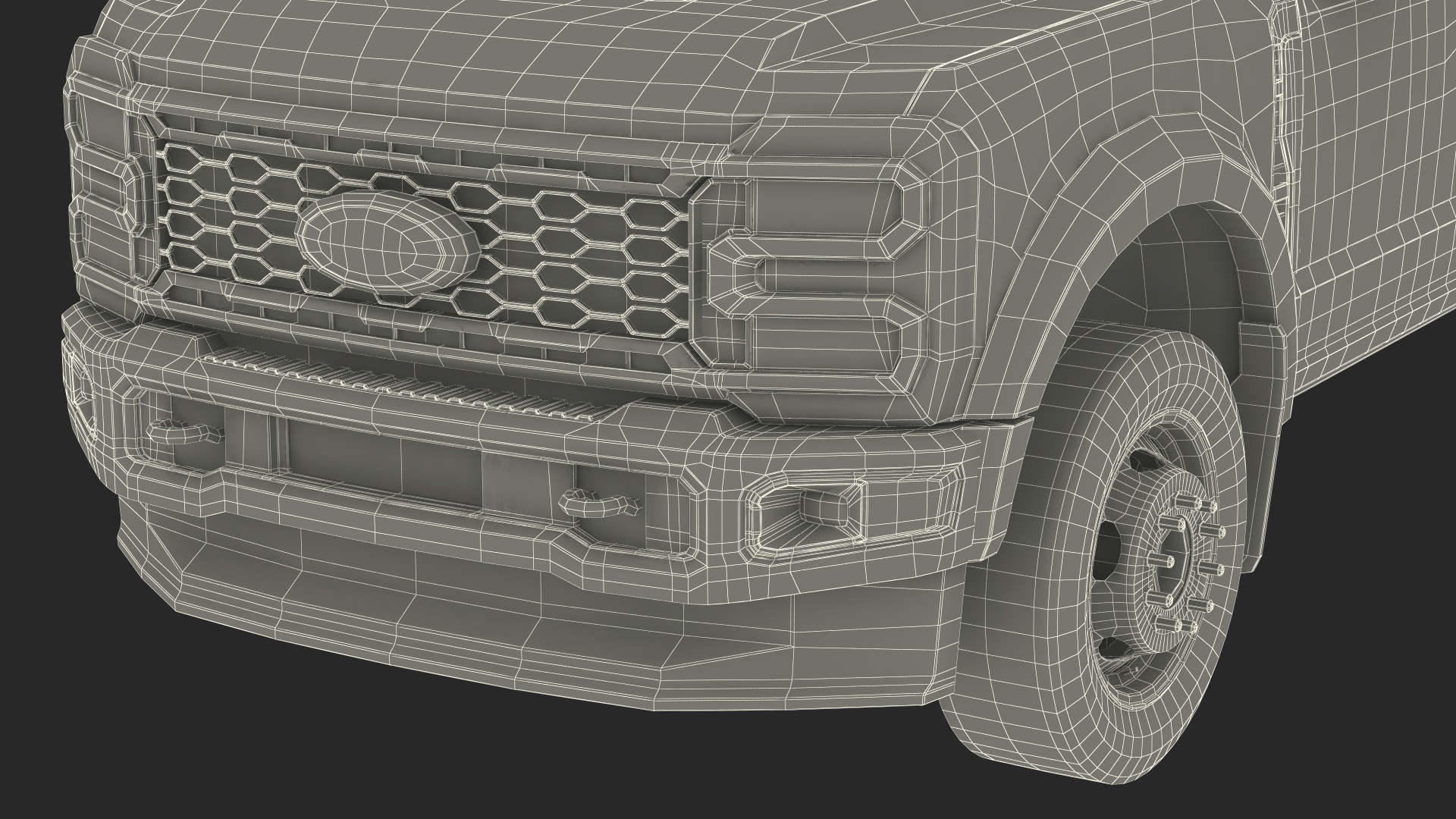 Ford Super Duty F550 Two Doors Rigged 3D