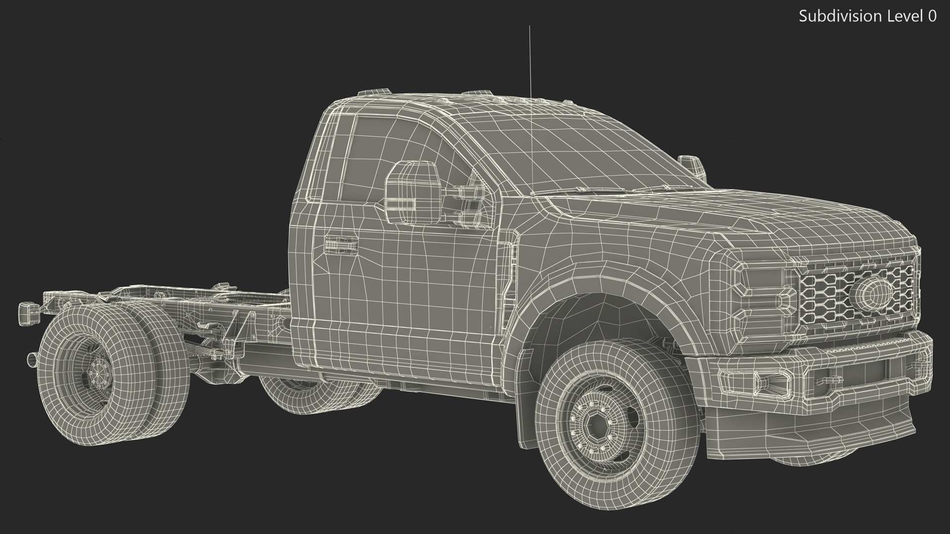 Ford Super Duty F550 Two Doors Rigged 3D