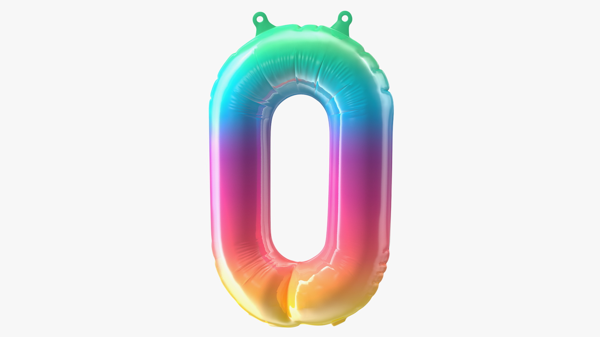 3D model Balloon Numbers 0 Rainbow