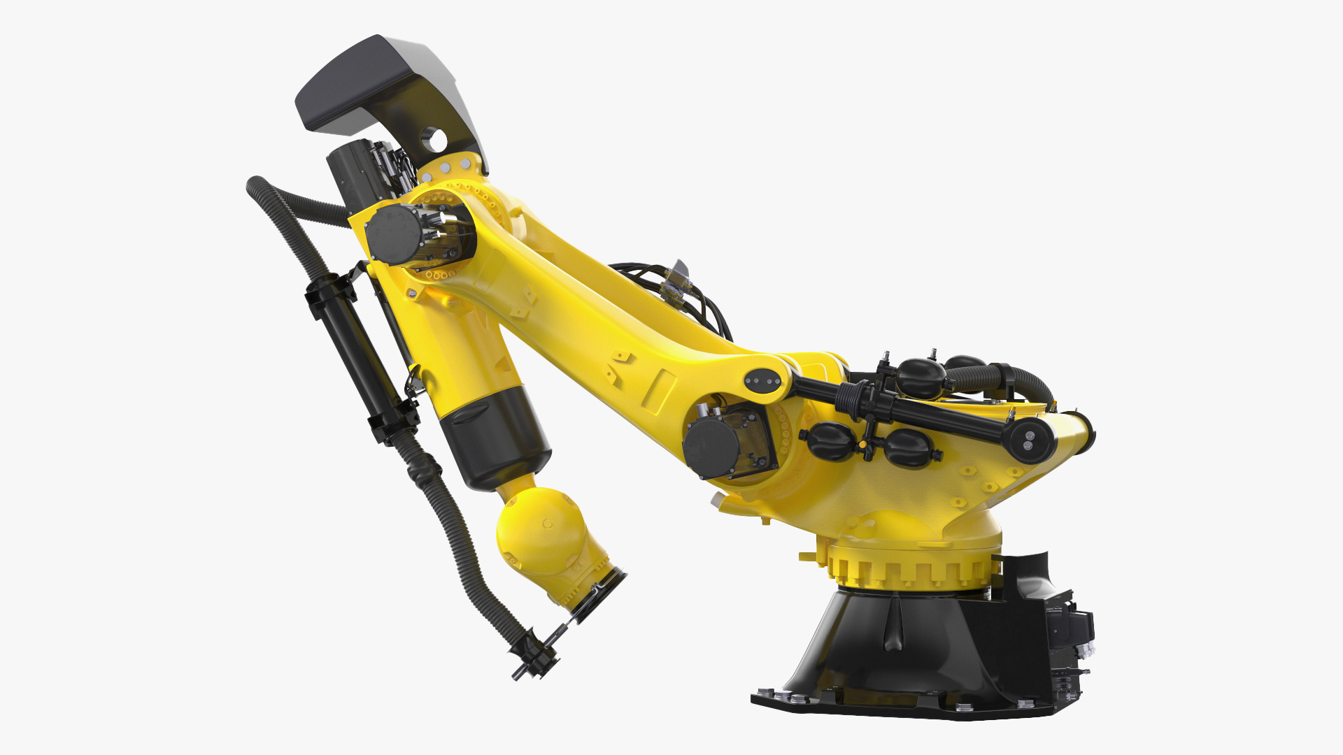 3D model Ultra Robotic Arm Yellow Rigged for Maya