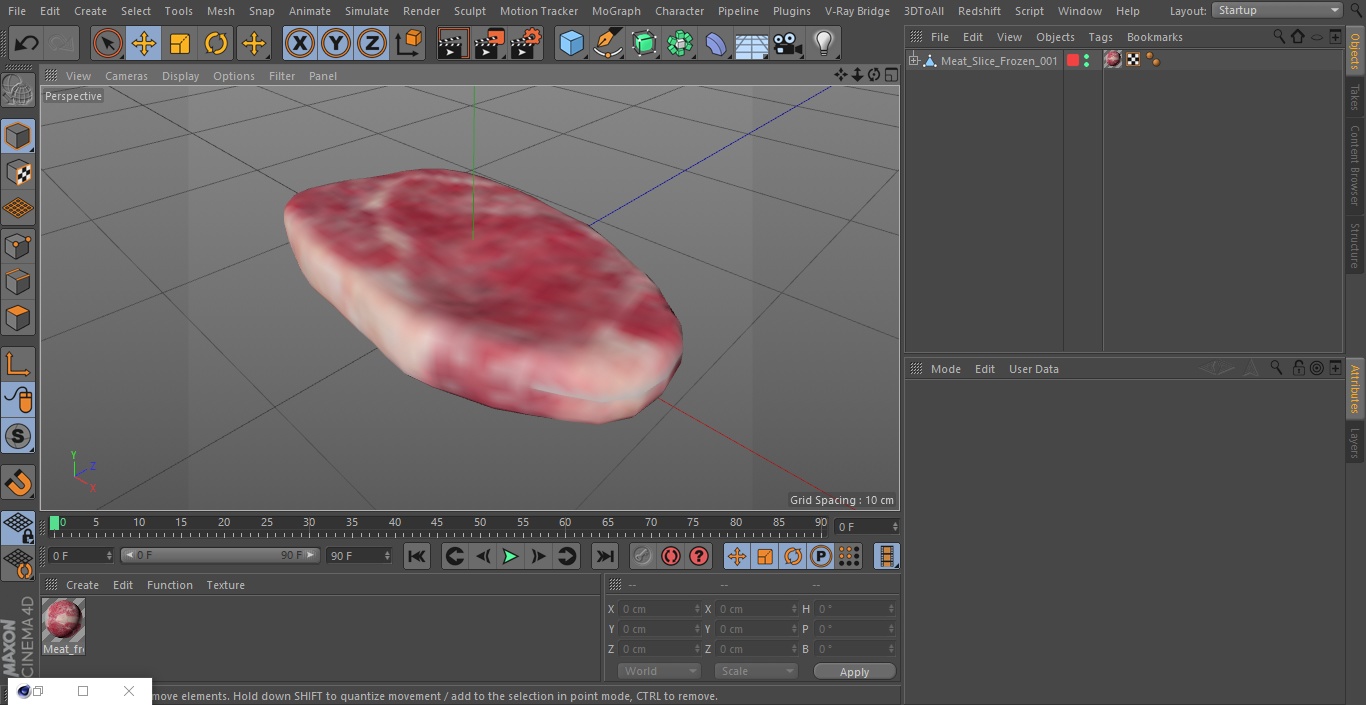 Meat Slice Frozen 3D