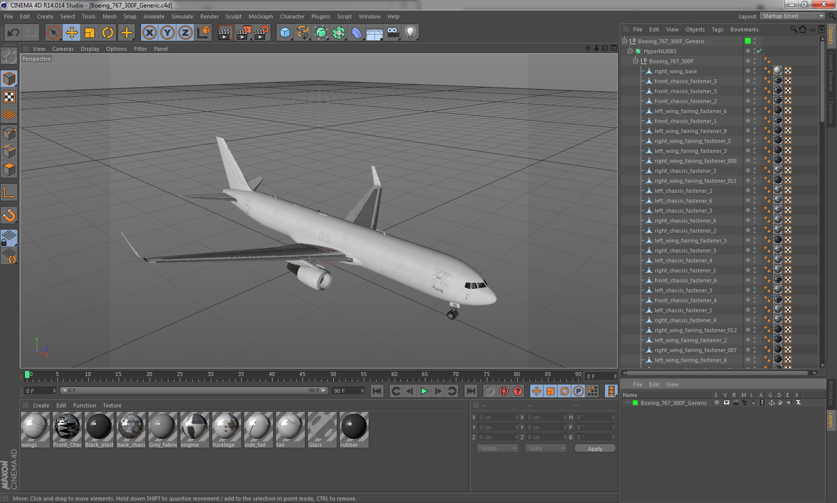 3D Boeing 767 300F Generic model