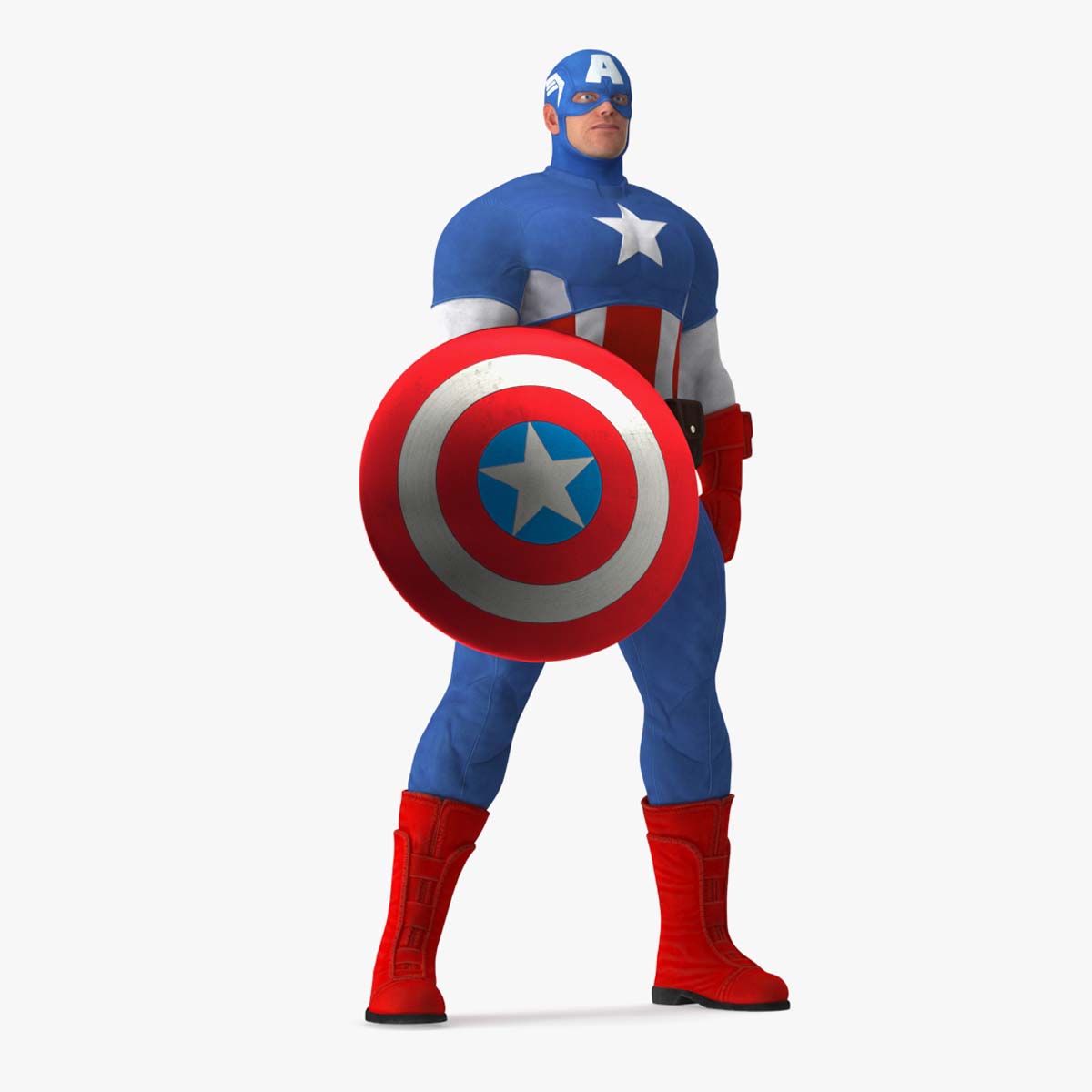 3D Marvel Cartoon Captain America Rigged for Cinema 4D