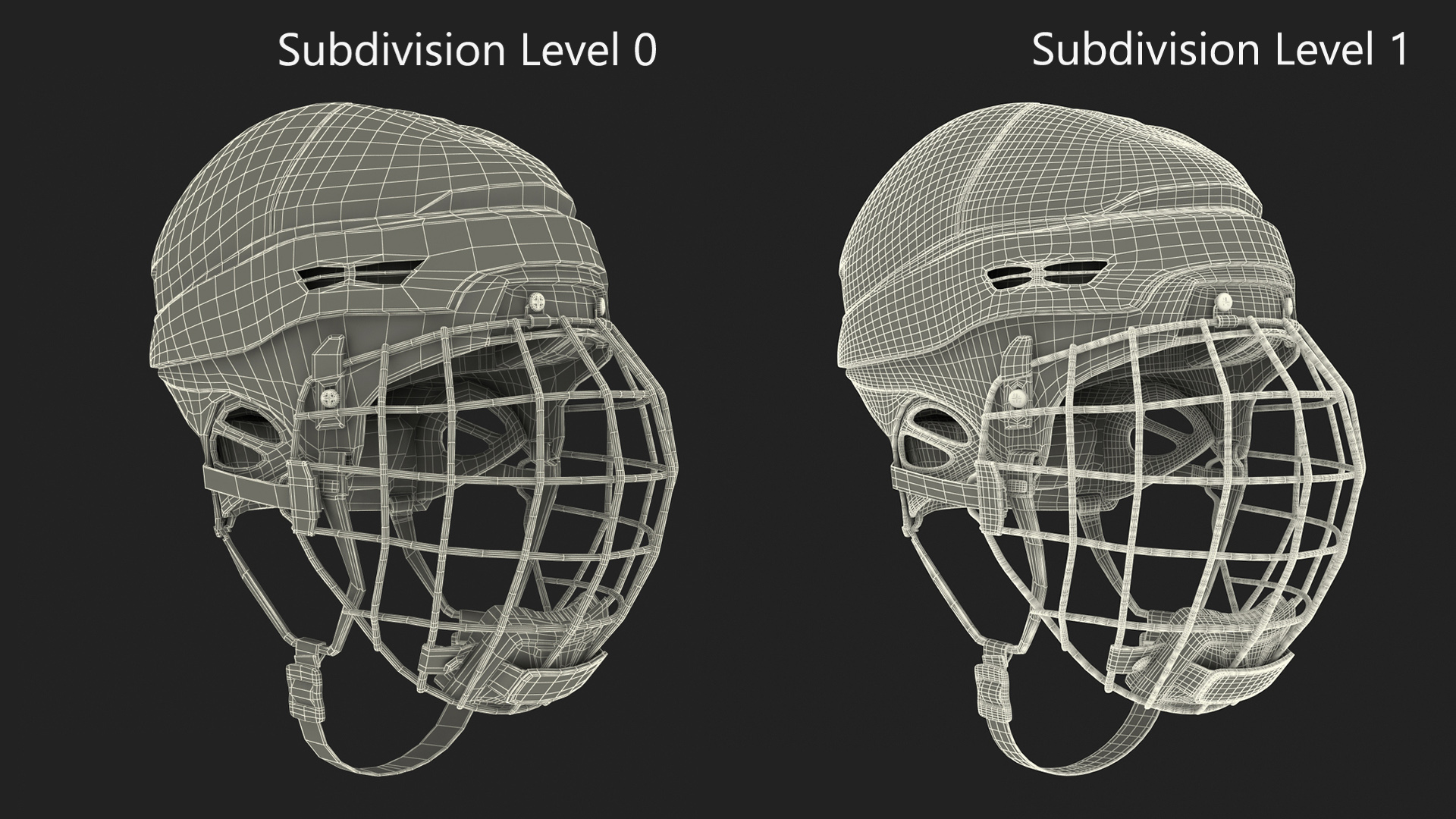 3D Ice Hockey Protective Helmet model