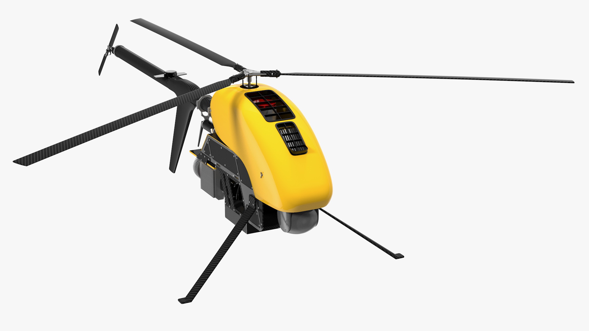 Helicopter UAV Drone Rigged 3D