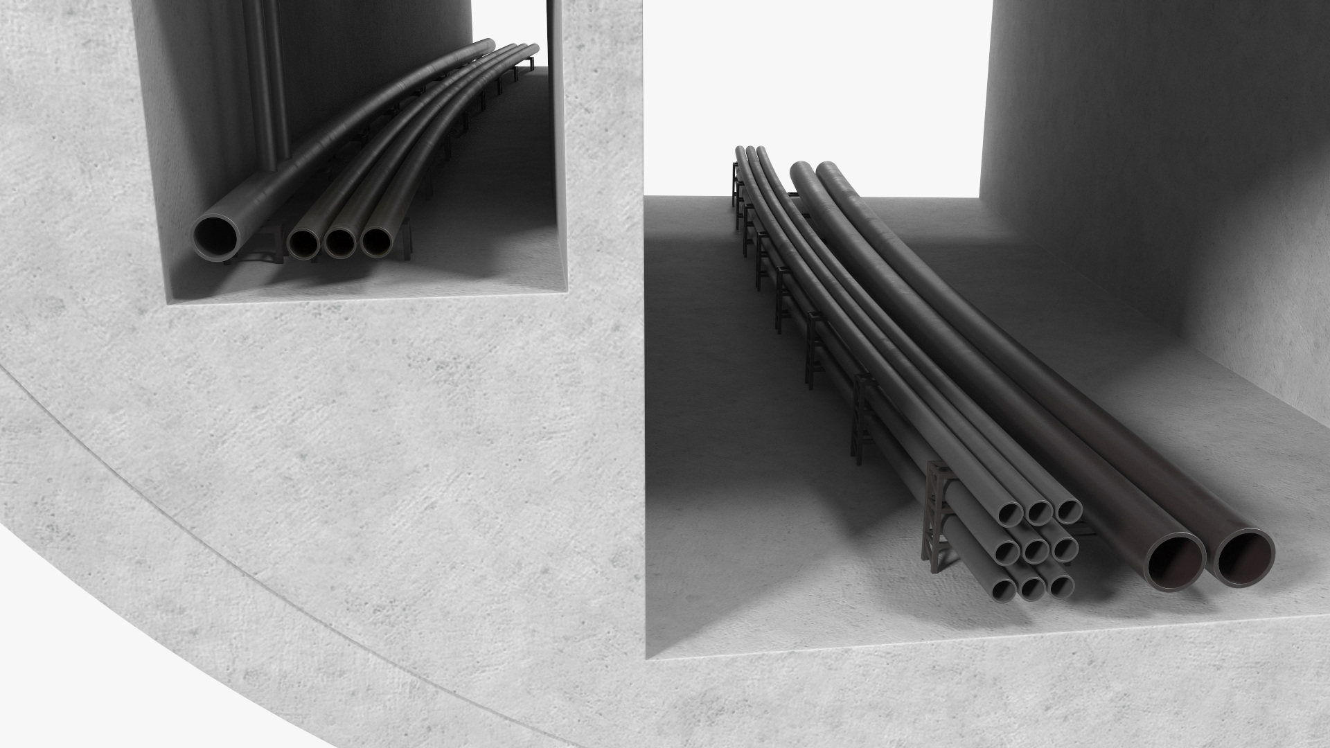 Tunnel Car Cross Section Bend 3D model