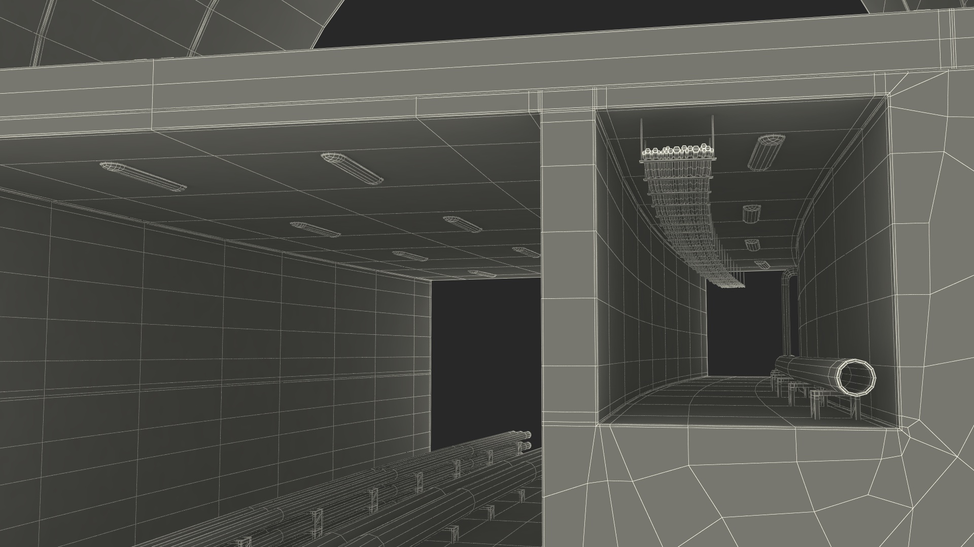 Tunnel Car Cross Section Bend 3D model