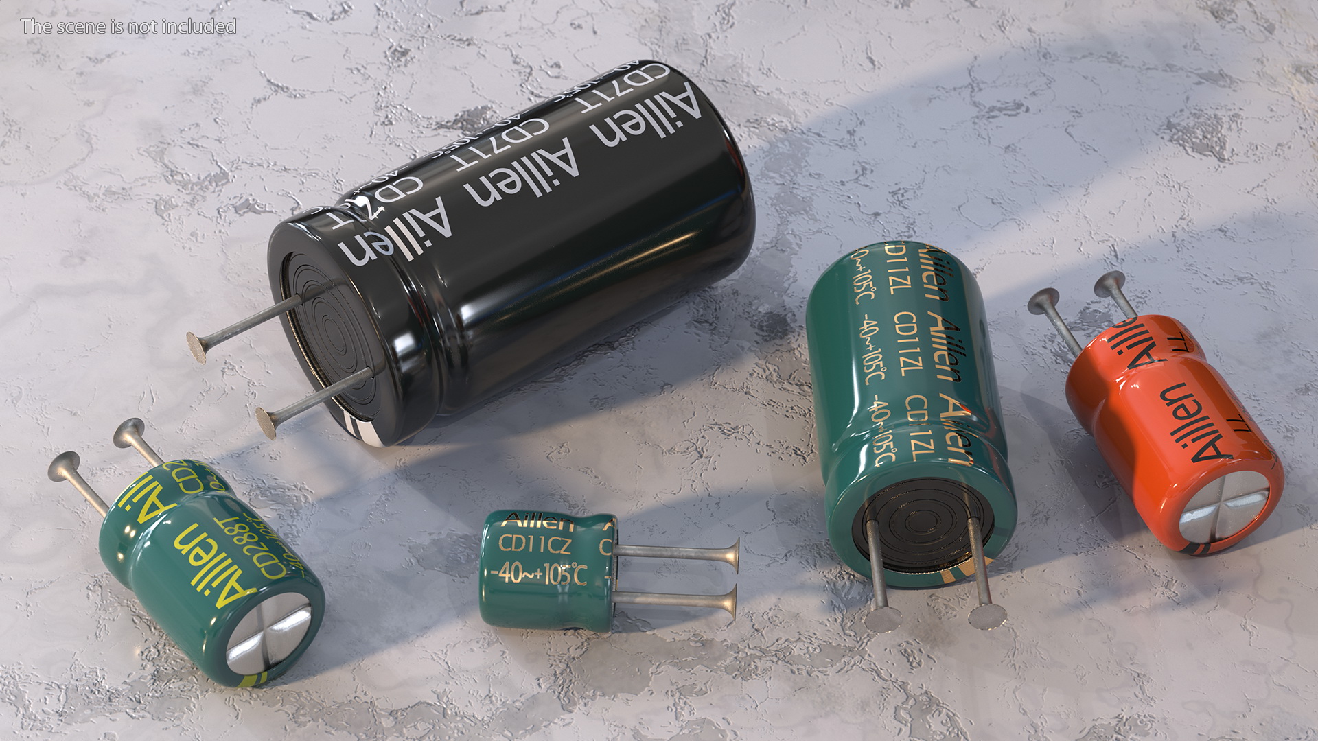 Aillen Electrolytic Capacitor Soldered Set 3D