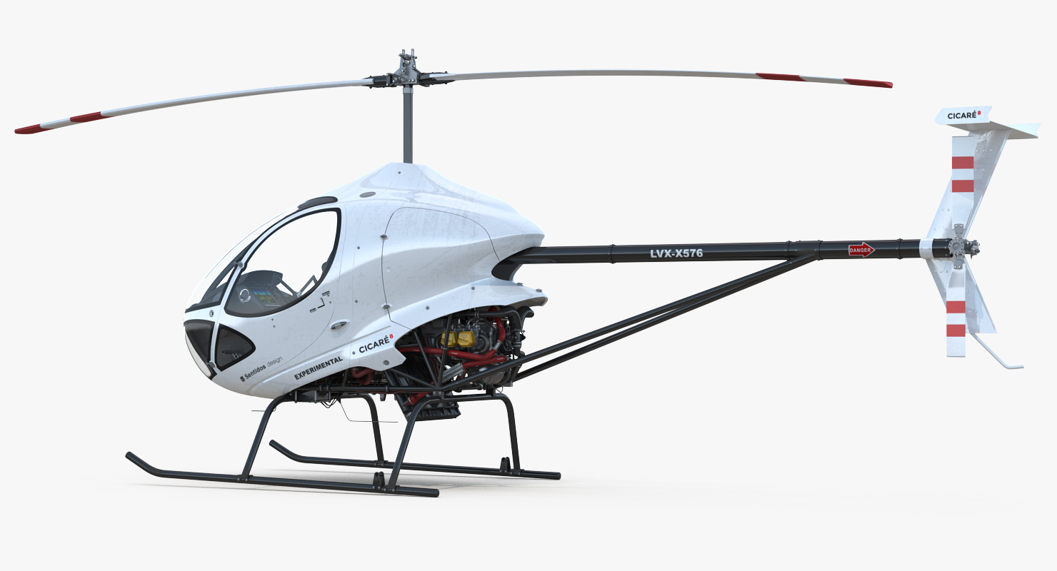 3D Ultra Light Helicopter Cicare 8