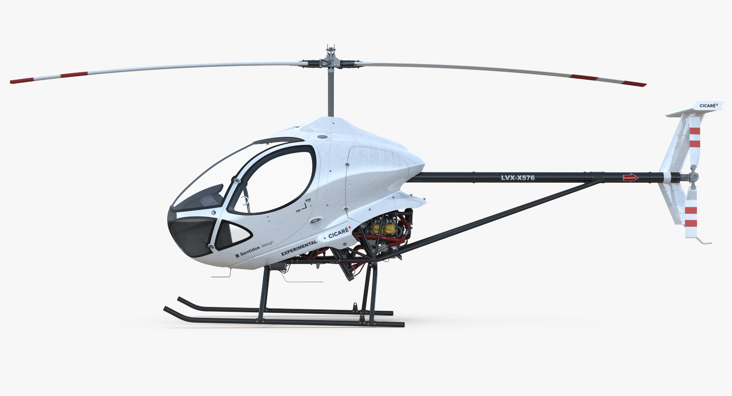 3D Ultra Light Helicopter Cicare 8