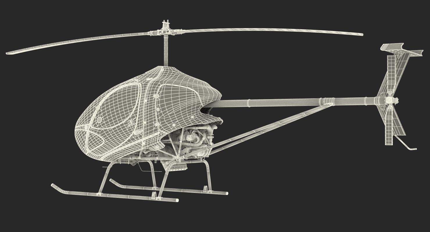 3D Ultra Light Helicopter Cicare 8