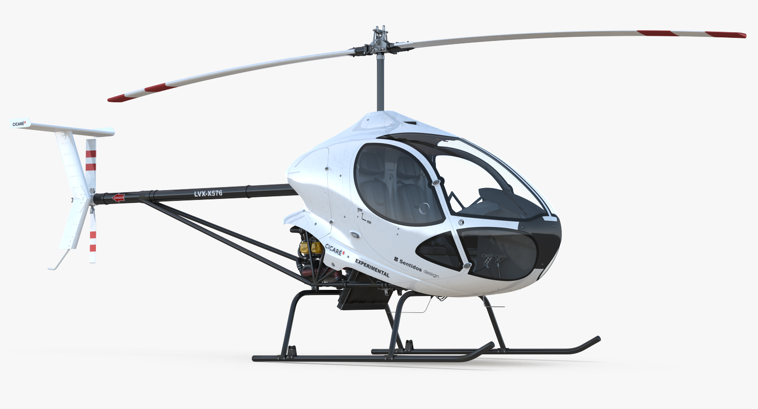 3D Ultra Light Helicopter Cicare 8