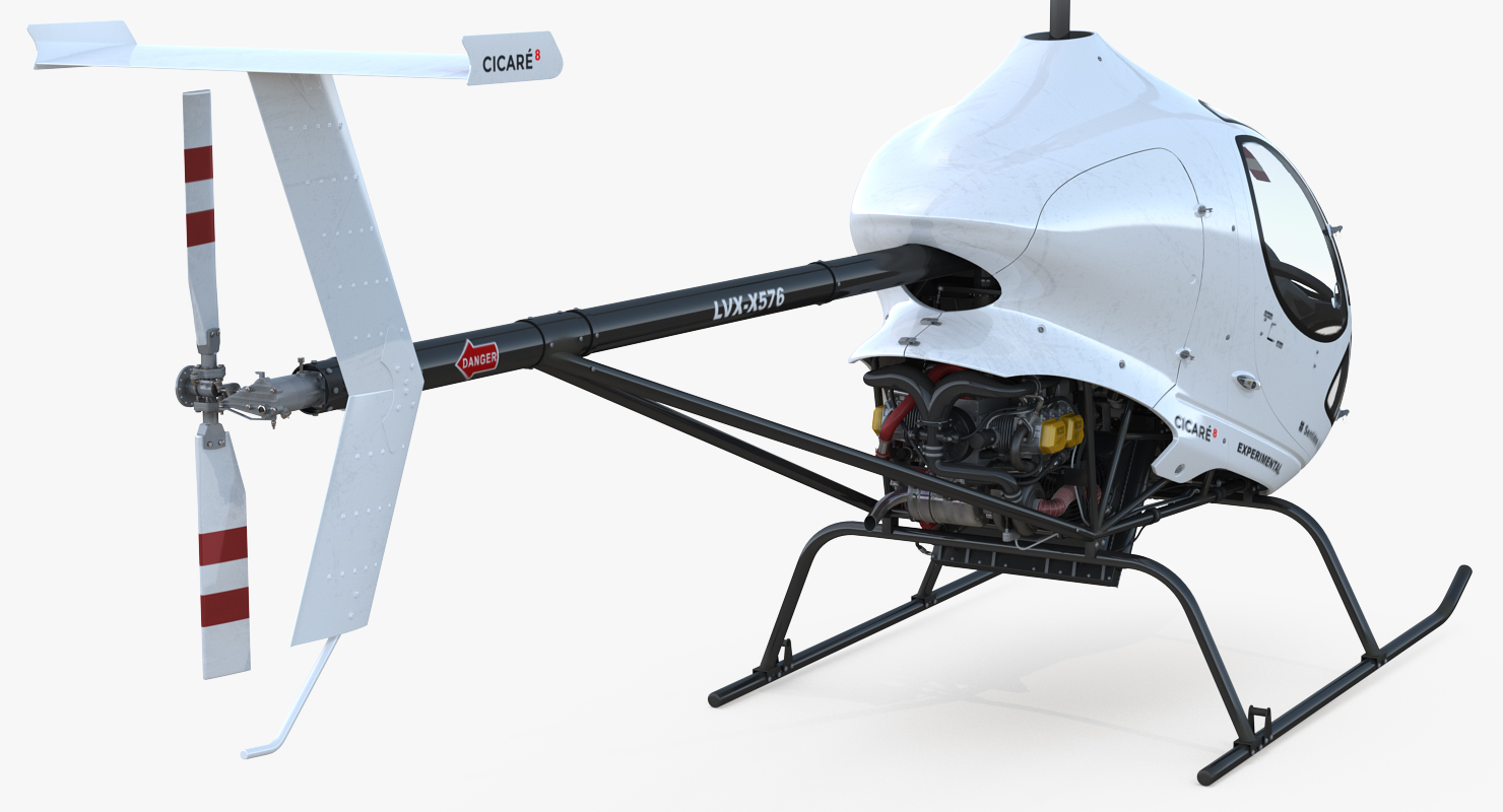 3D Ultra Light Helicopter Cicare 8