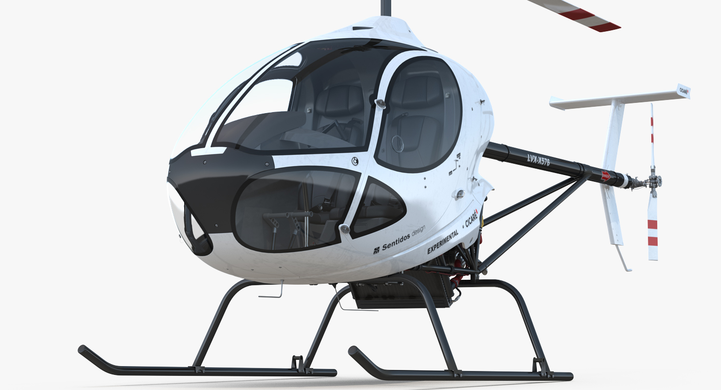 3D Ultra Light Helicopter Cicare 8