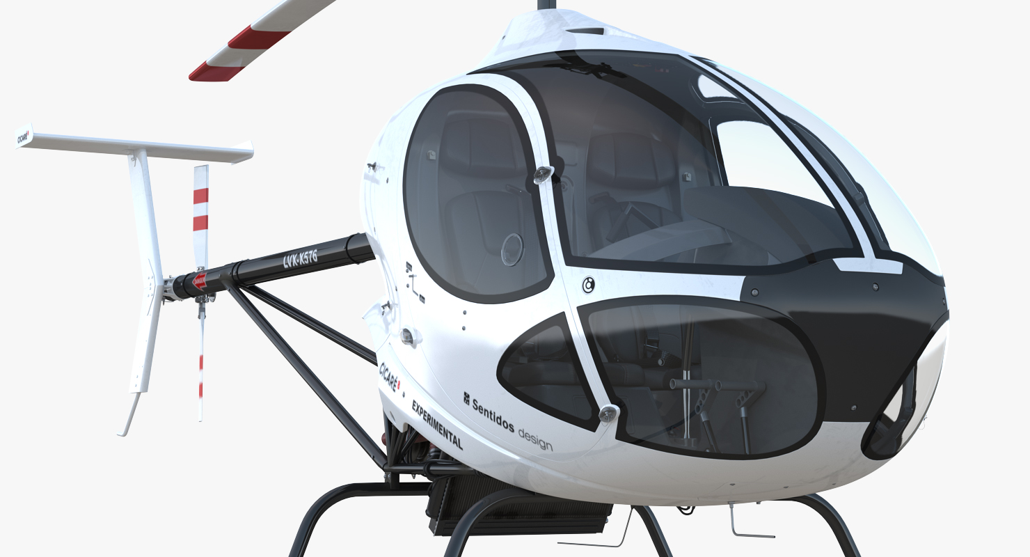 3D Ultra Light Helicopter Cicare 8