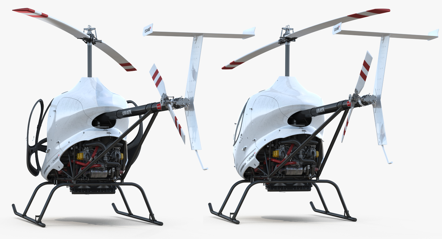 3D Ultra Light Helicopter Cicare 8