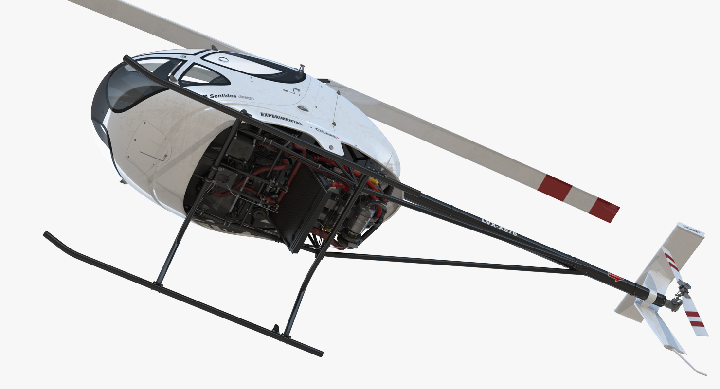 3D Ultra Light Helicopter Cicare 8