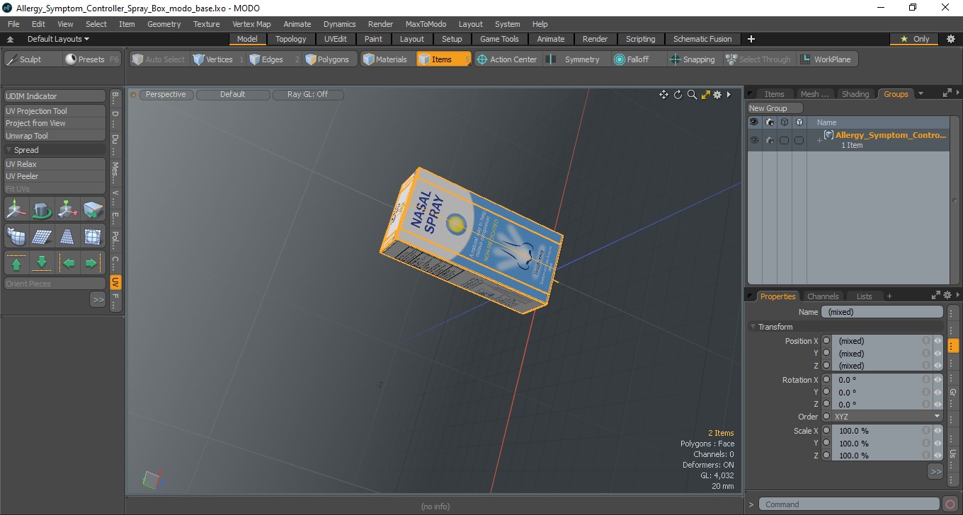 3D Allergy Symptom Controller Spray Box