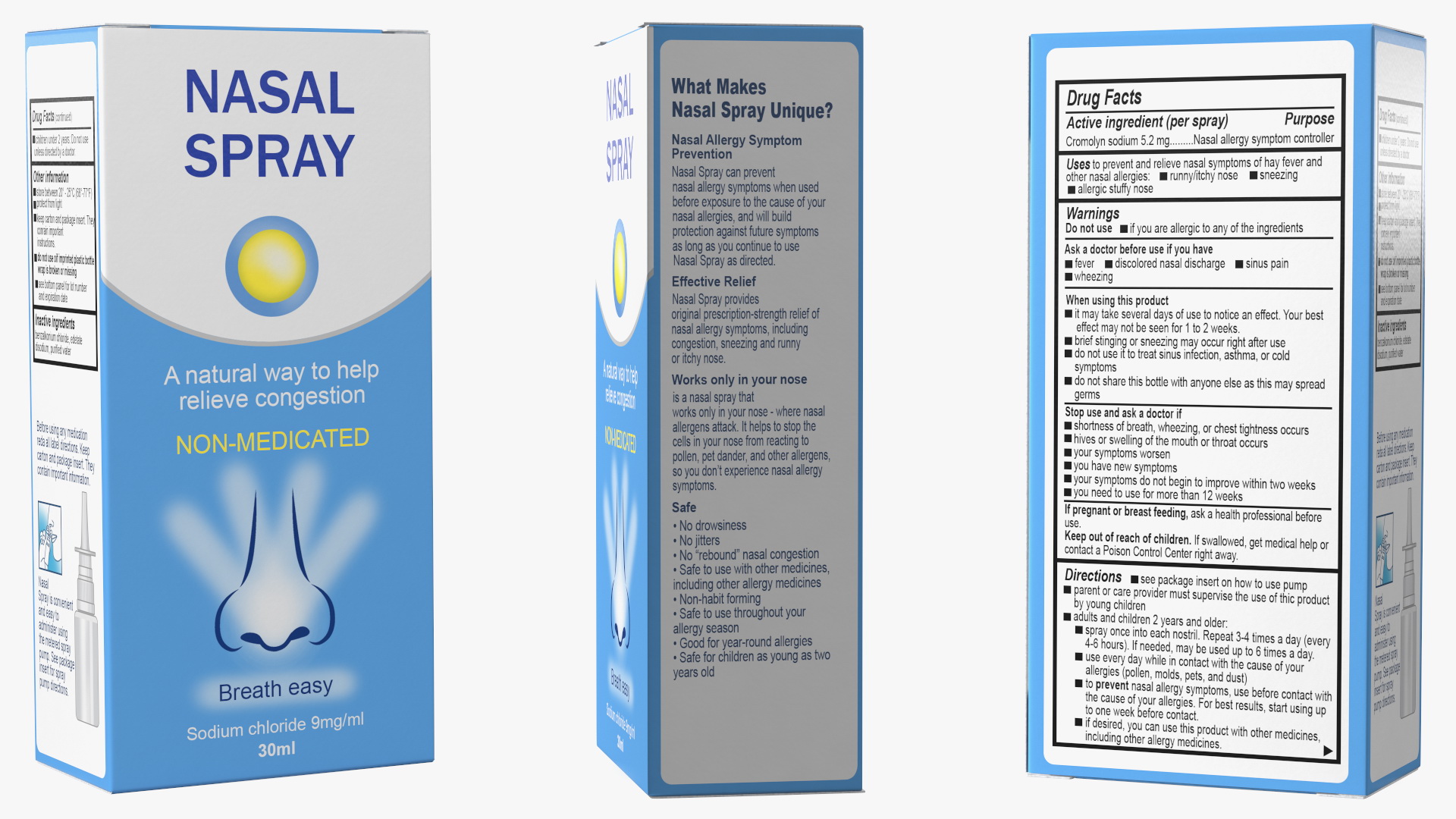 3D Allergy Symptom Controller Spray Box