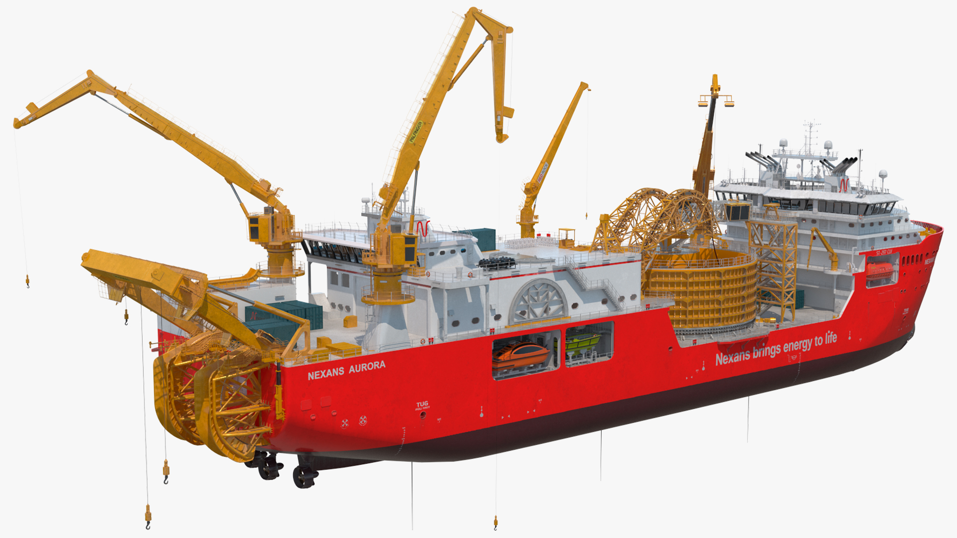 The CLV Vessel Nexan Aurora Used Rigged 3D model