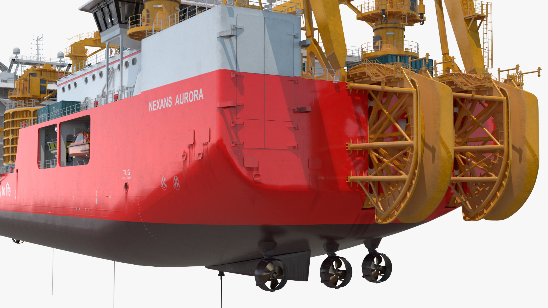 The CLV Vessel Nexan Aurora Used Rigged 3D model