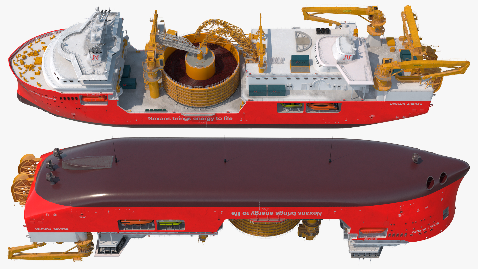 The CLV Vessel Nexan Aurora Used Rigged 3D model