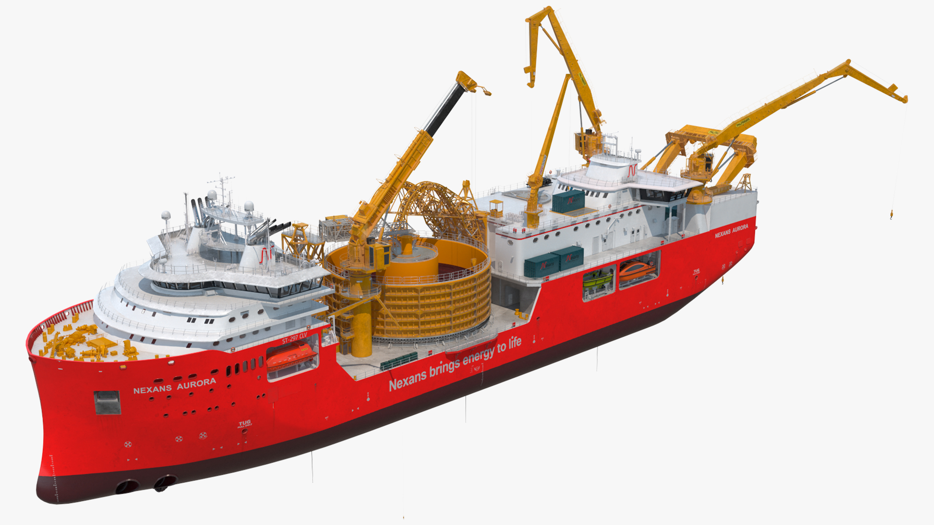 The CLV Vessel Nexan Aurora Used Rigged 3D model