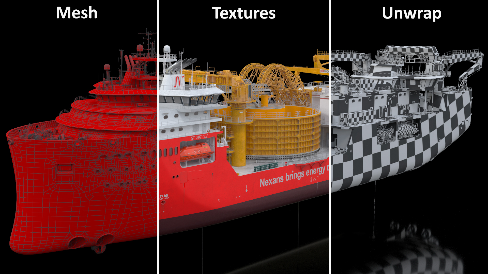 The CLV Vessel Nexan Aurora Used Rigged 3D model