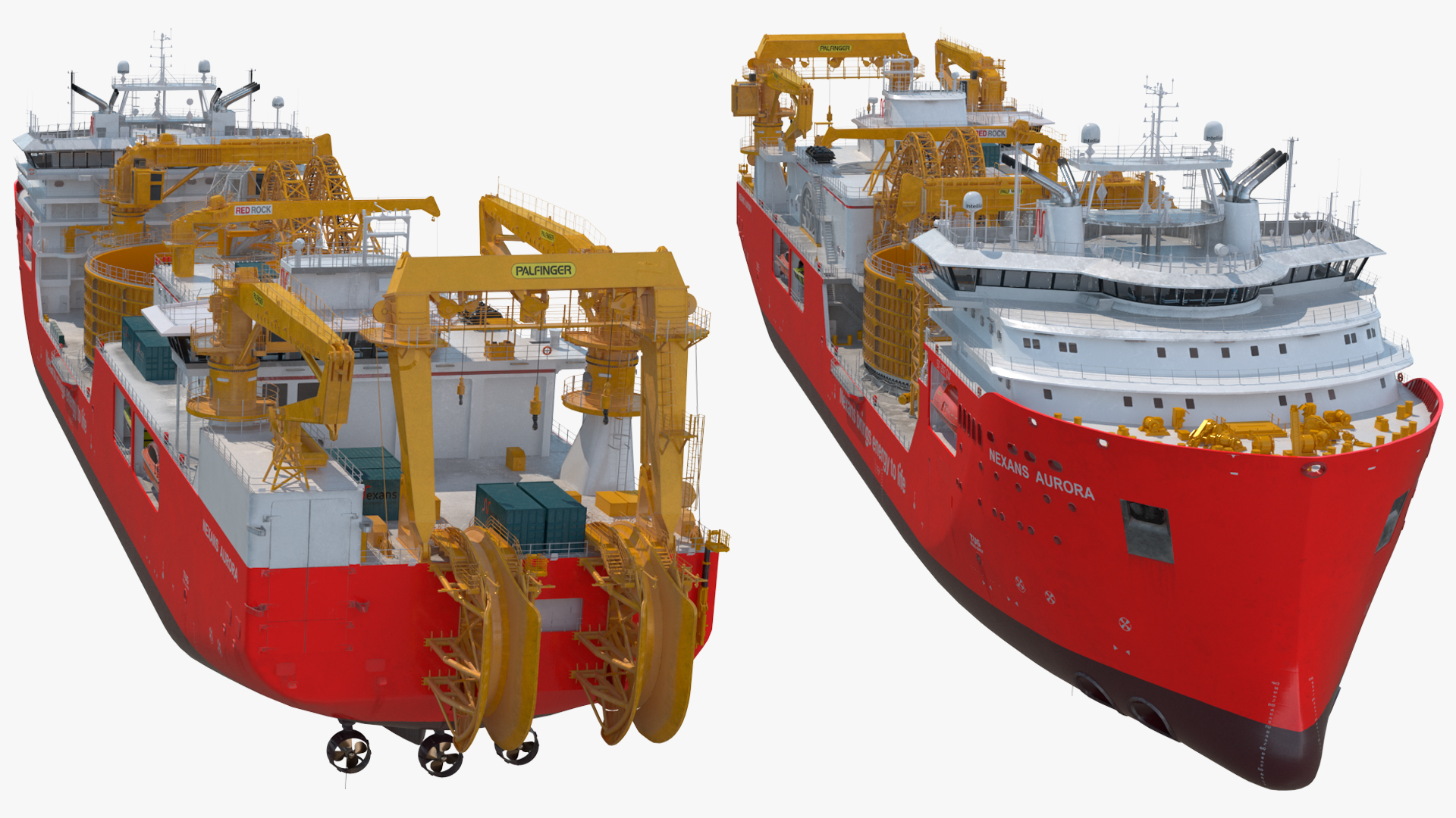 The CLV Vessel Nexan Aurora Used Rigged 3D model