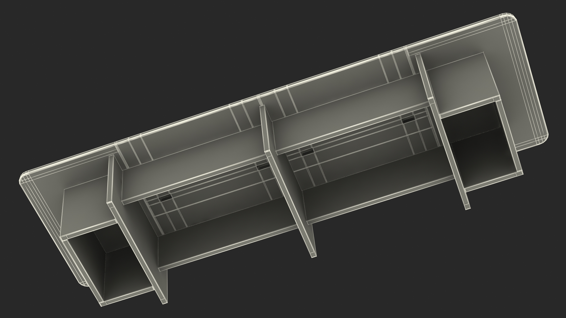 3D model Rectangular Meeting Table