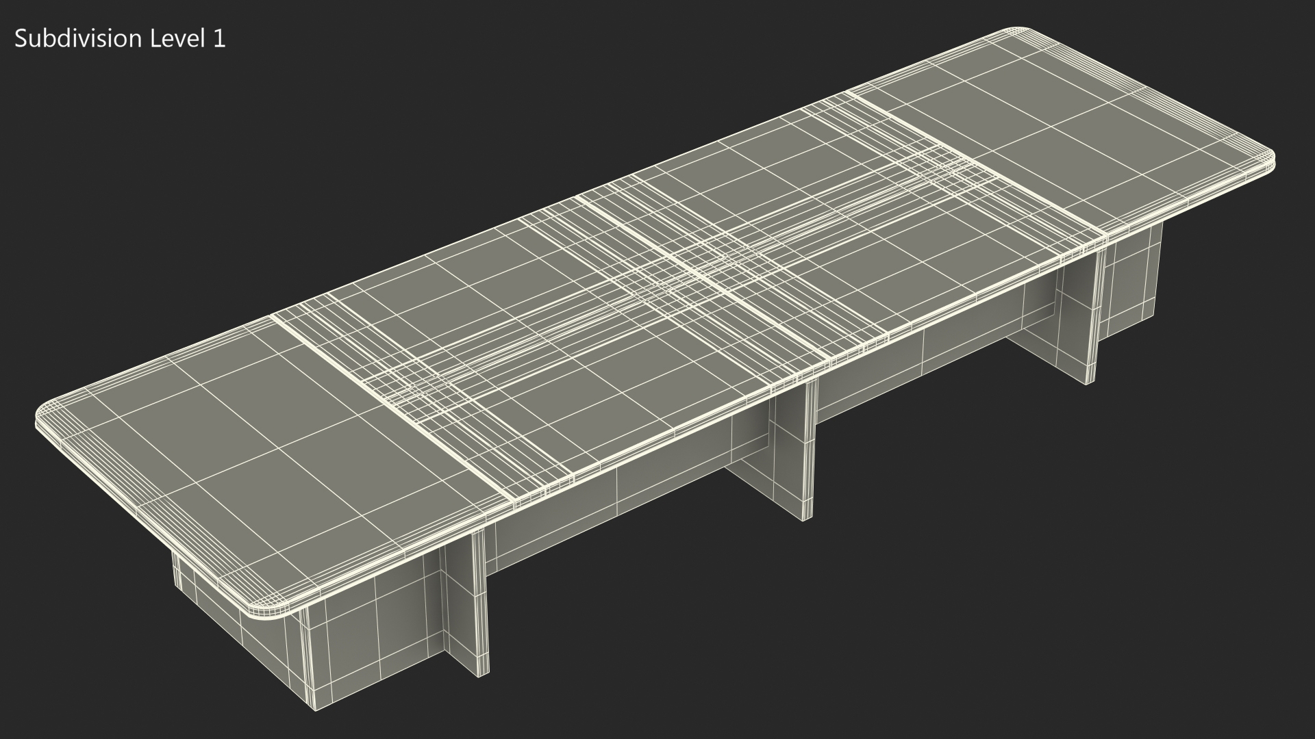 3D model Rectangular Meeting Table