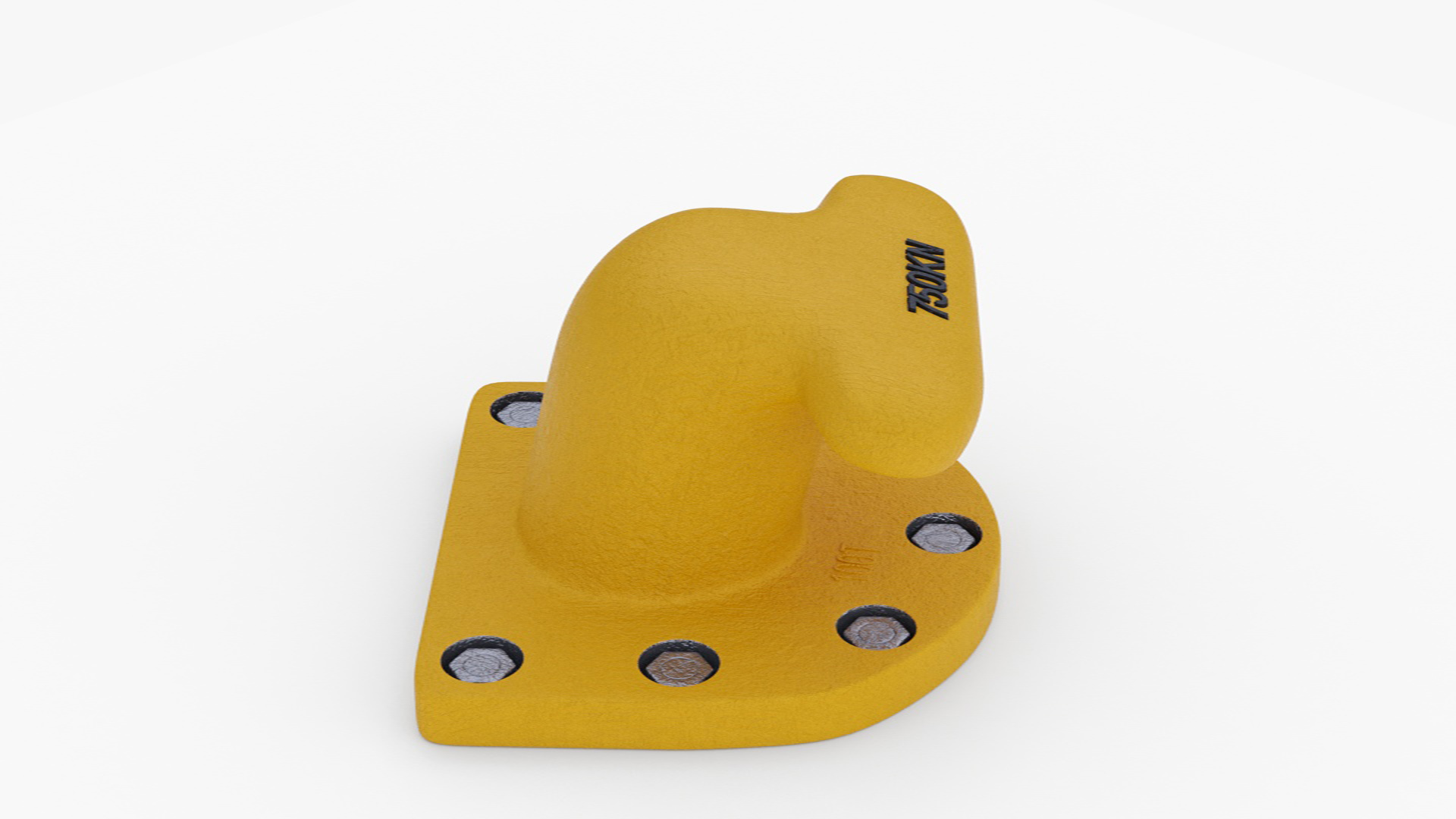 Mooring Bollard Yellow 3D