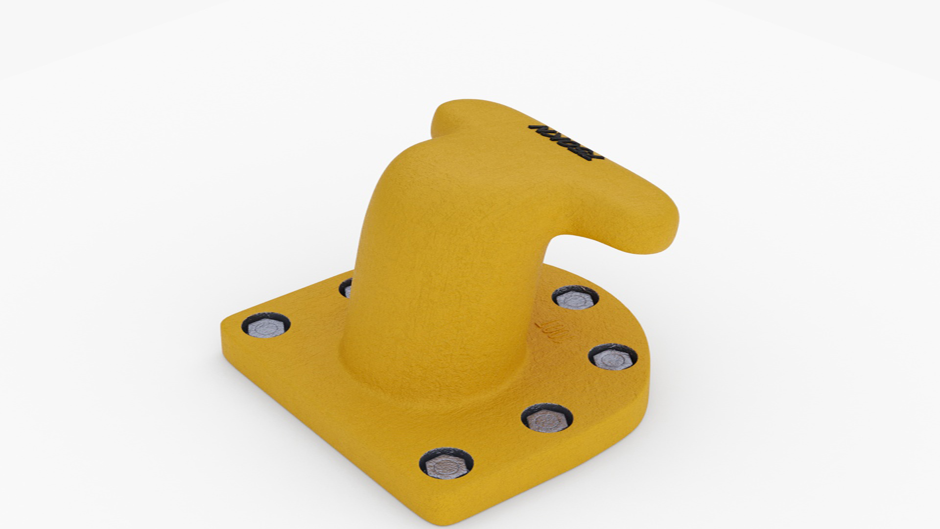 Mooring Bollard Yellow 3D