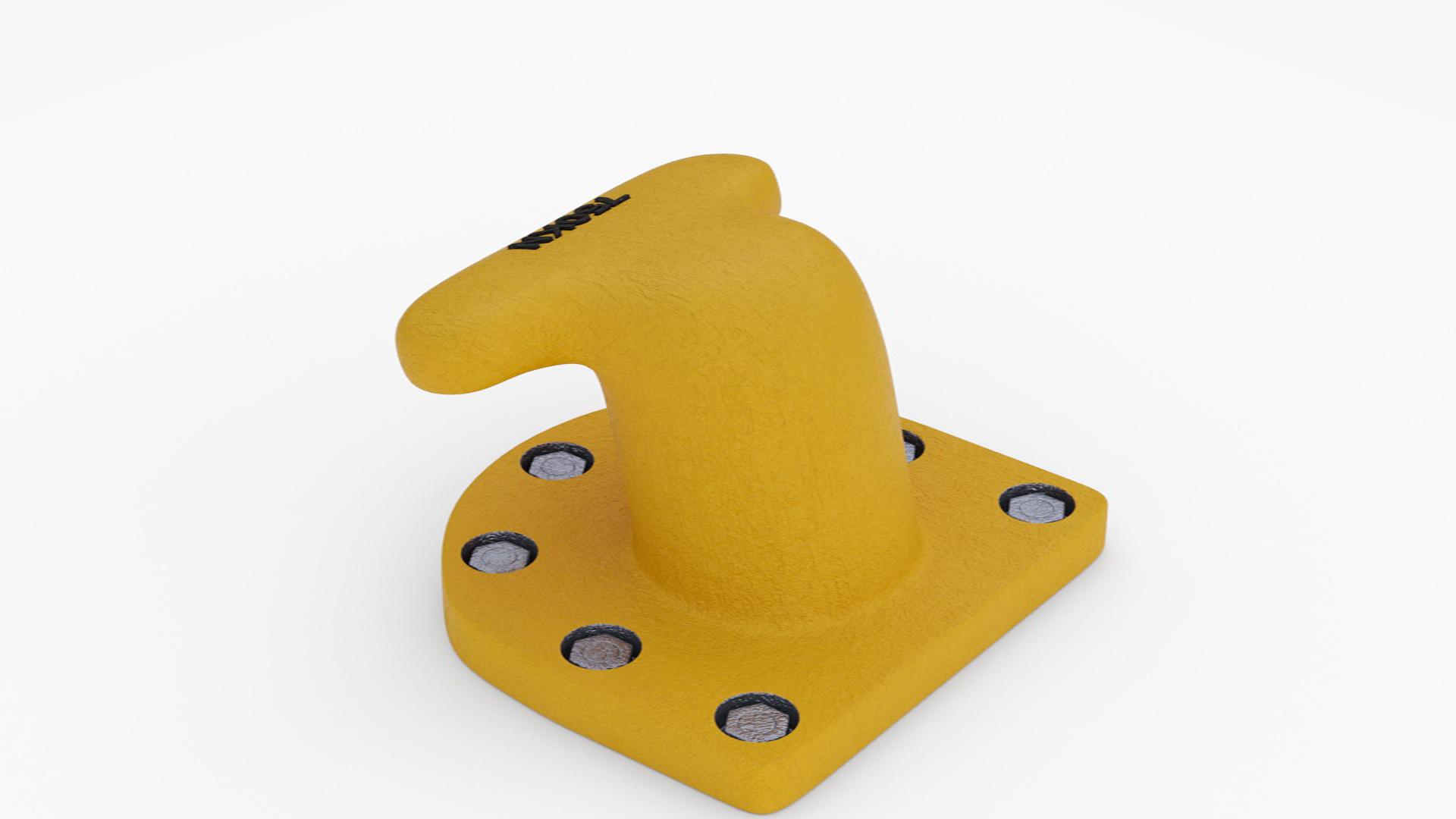 Mooring Bollard Yellow 3D