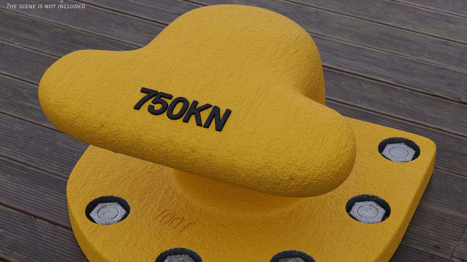 Mooring Bollard Yellow 3D