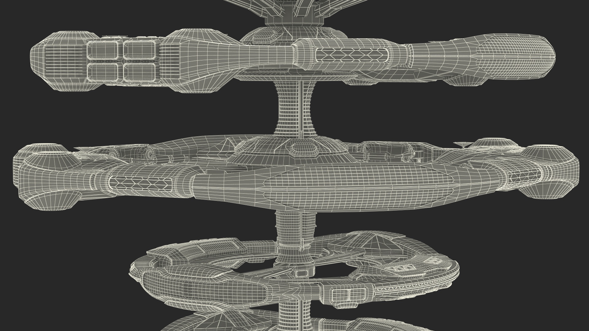 Large Space Station Concept 3D