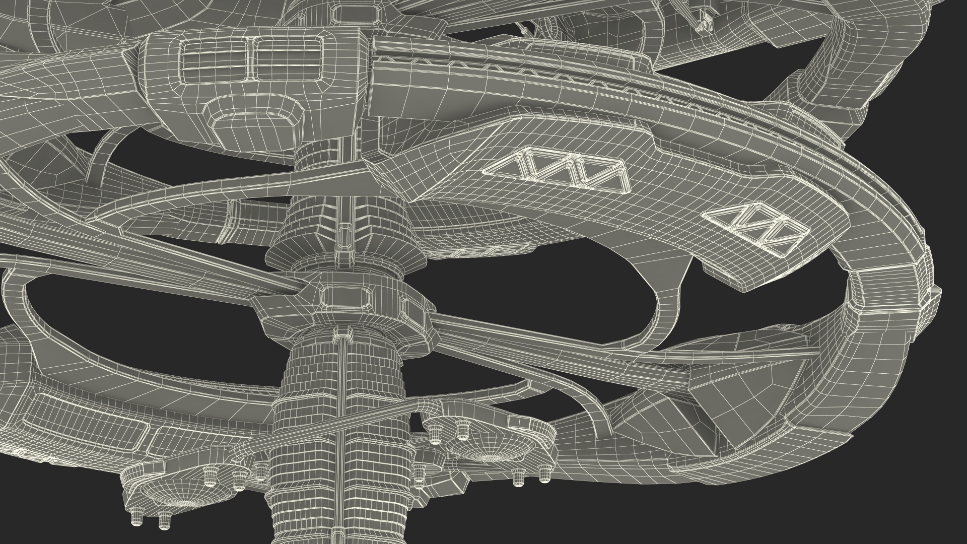 Large Space Station Concept 3D