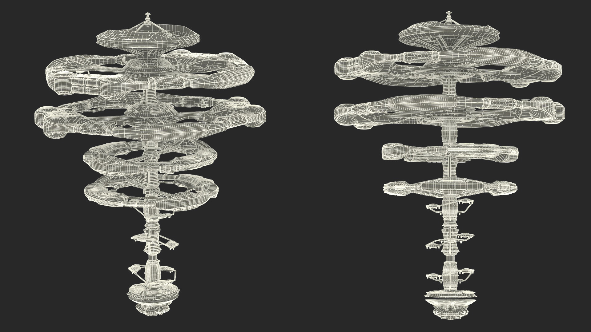 Large Space Station Concept 3D