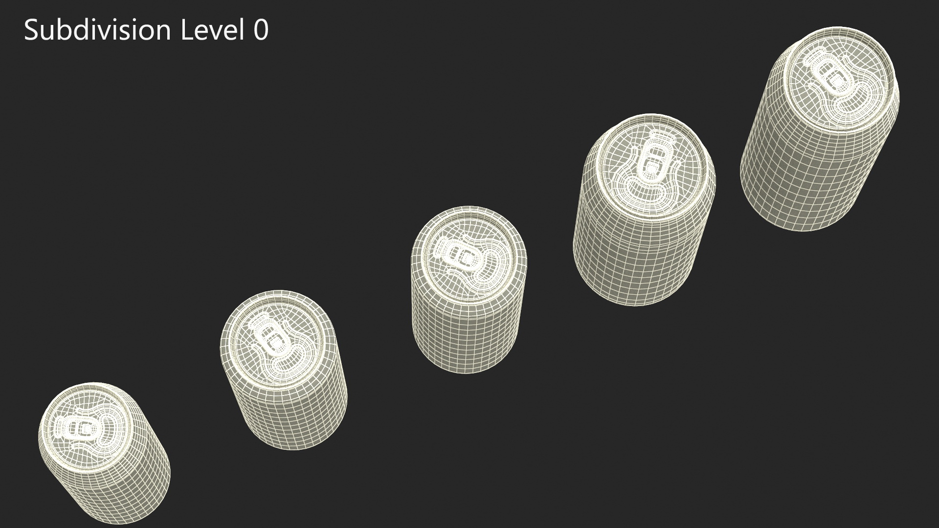 3D Aluminium Beverage Can Mockup Set model