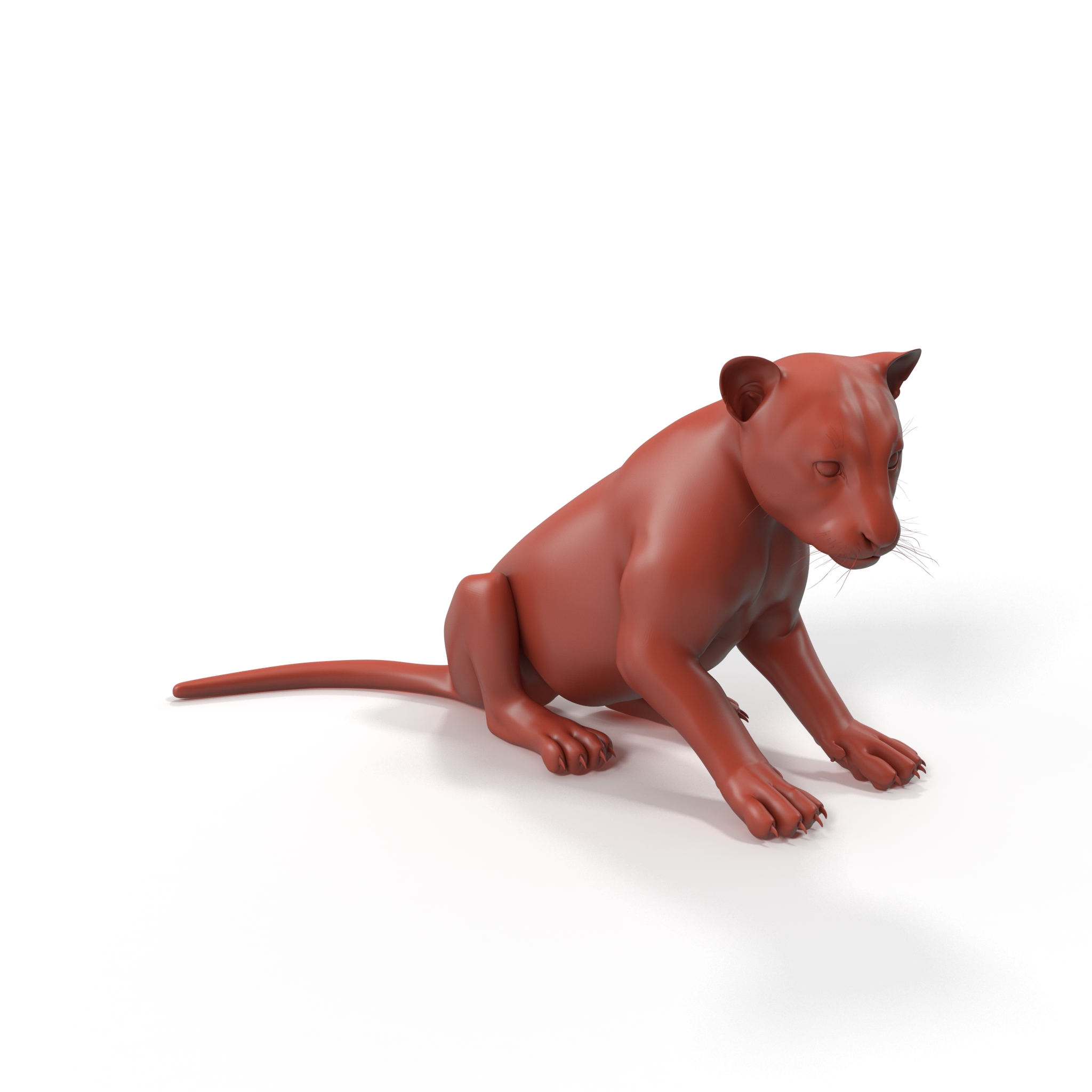 3D model Tiger Cub Sitting for 3D Print