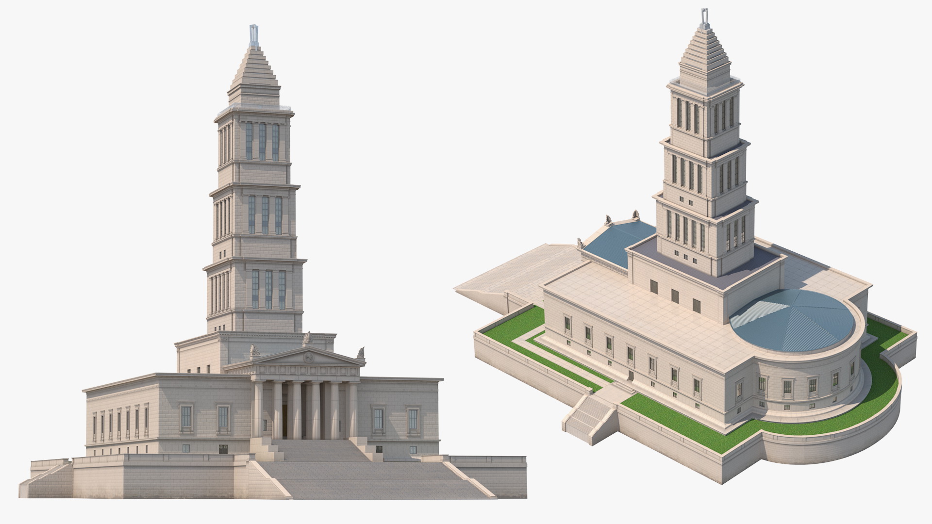 3D George Washington Masonic National Memorial model