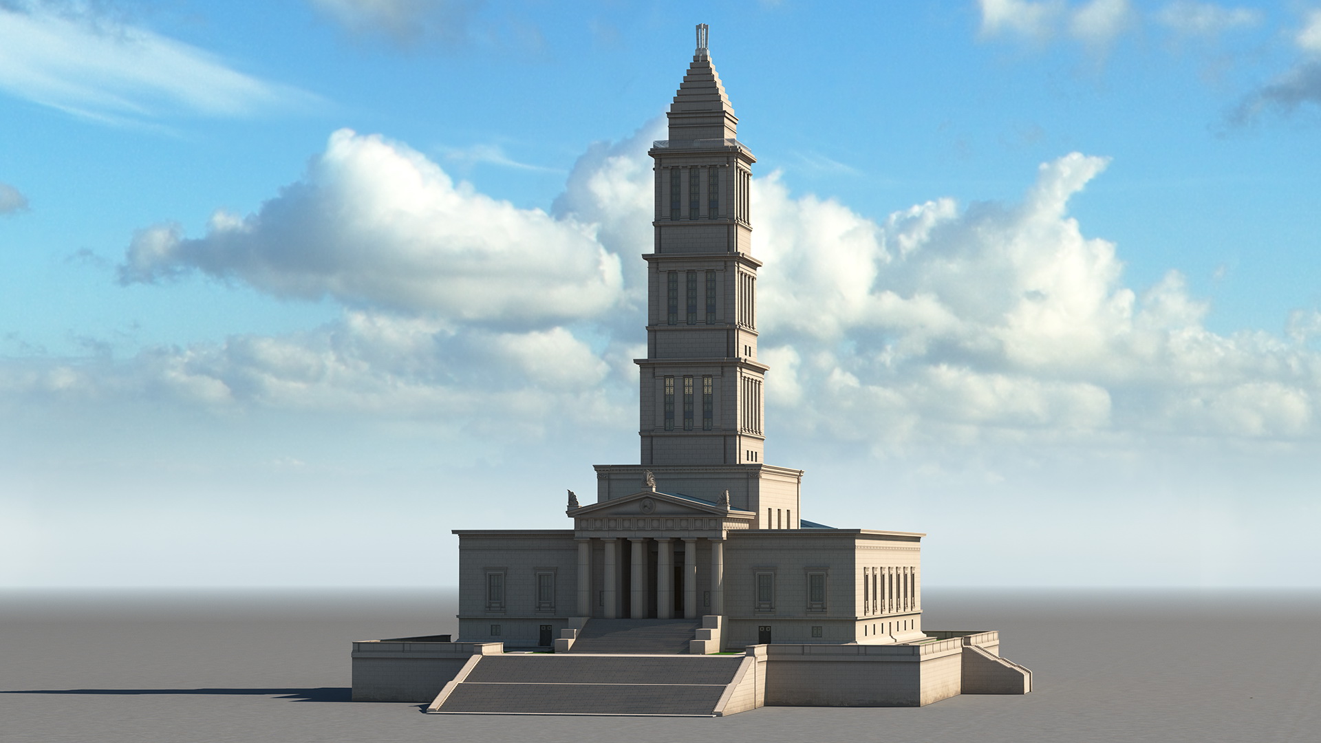 3D George Washington Masonic National Memorial model