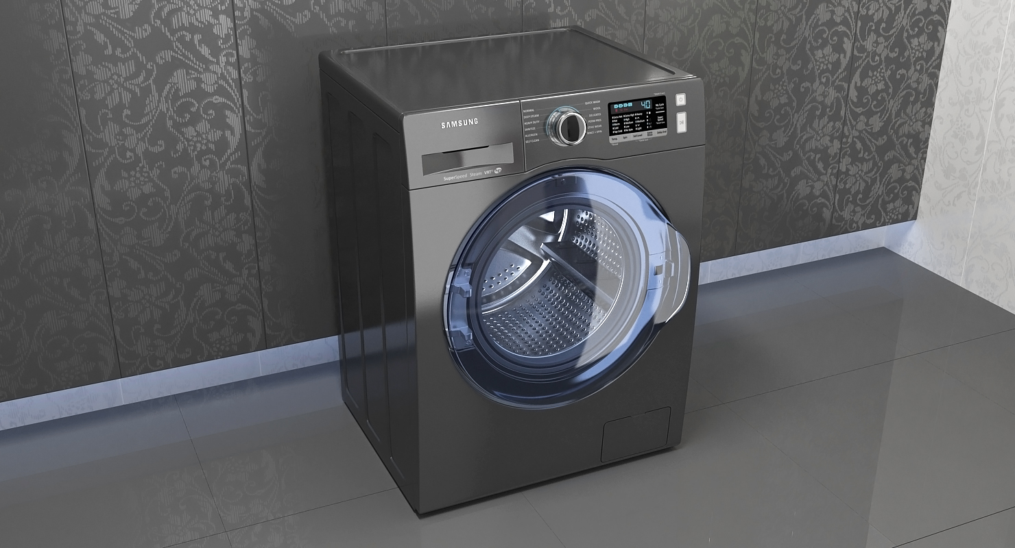 3D model Inox Samsung WW6800 Washing Machine