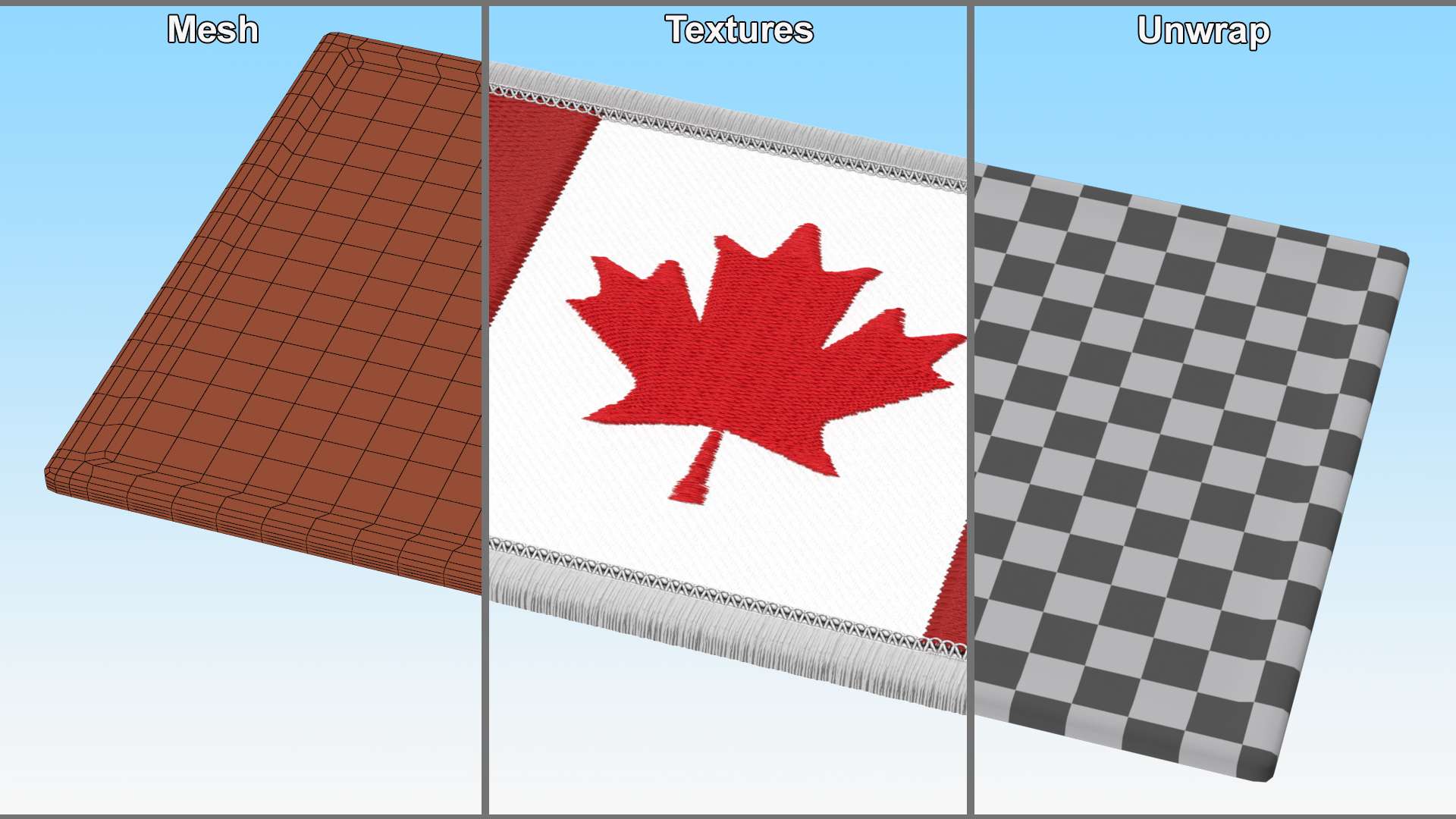 Canada Flag Patch 3D