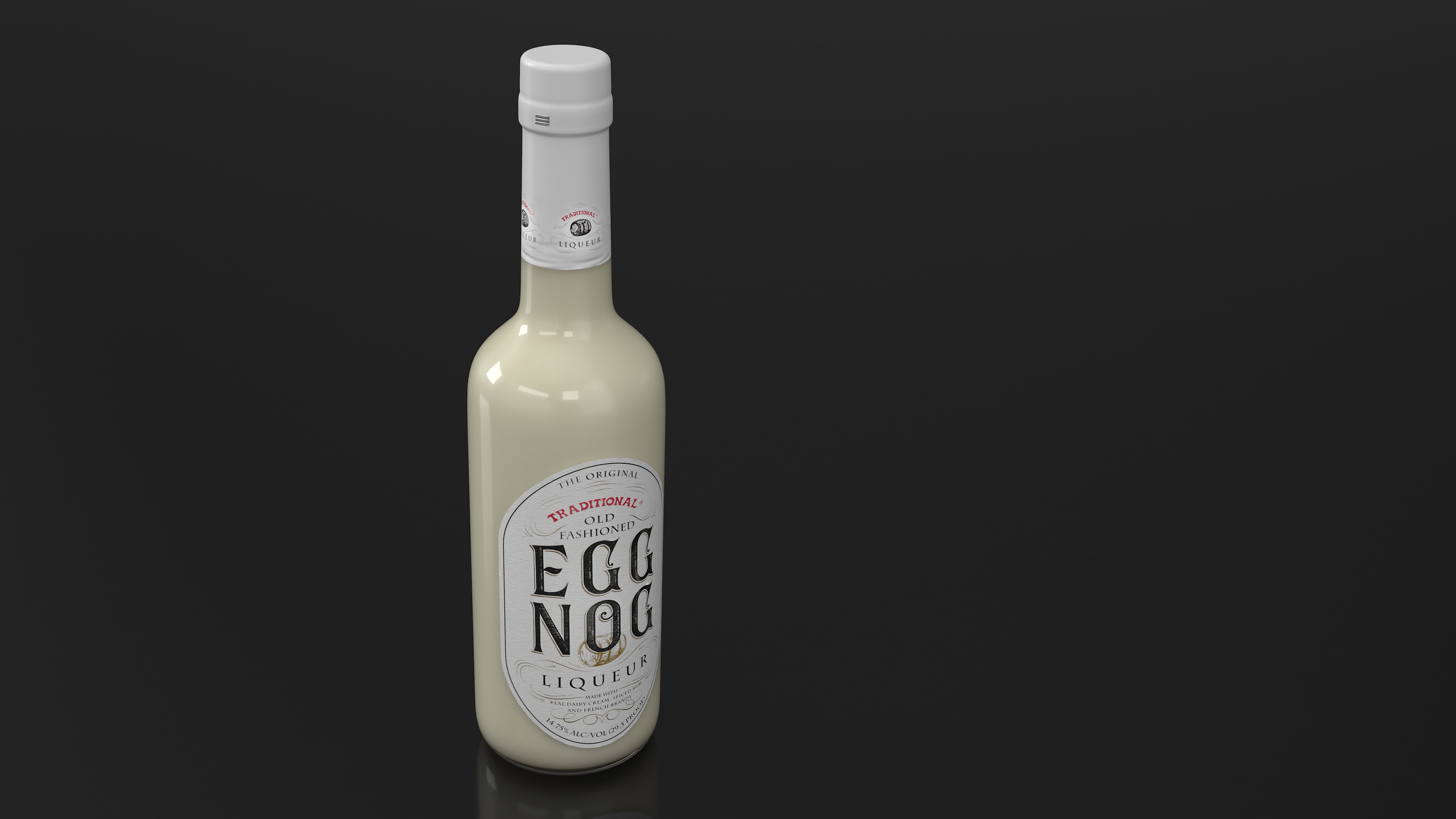 3D model Traditional Eggnog Bottle