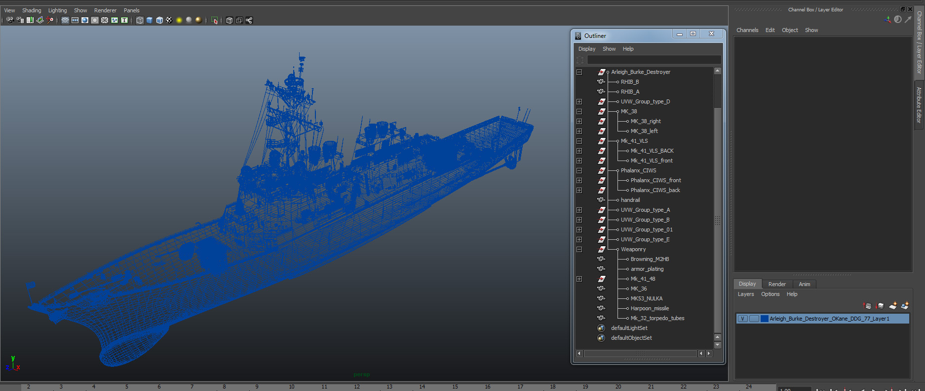 3D Arleigh Burke Destroyer OKane DDG 77