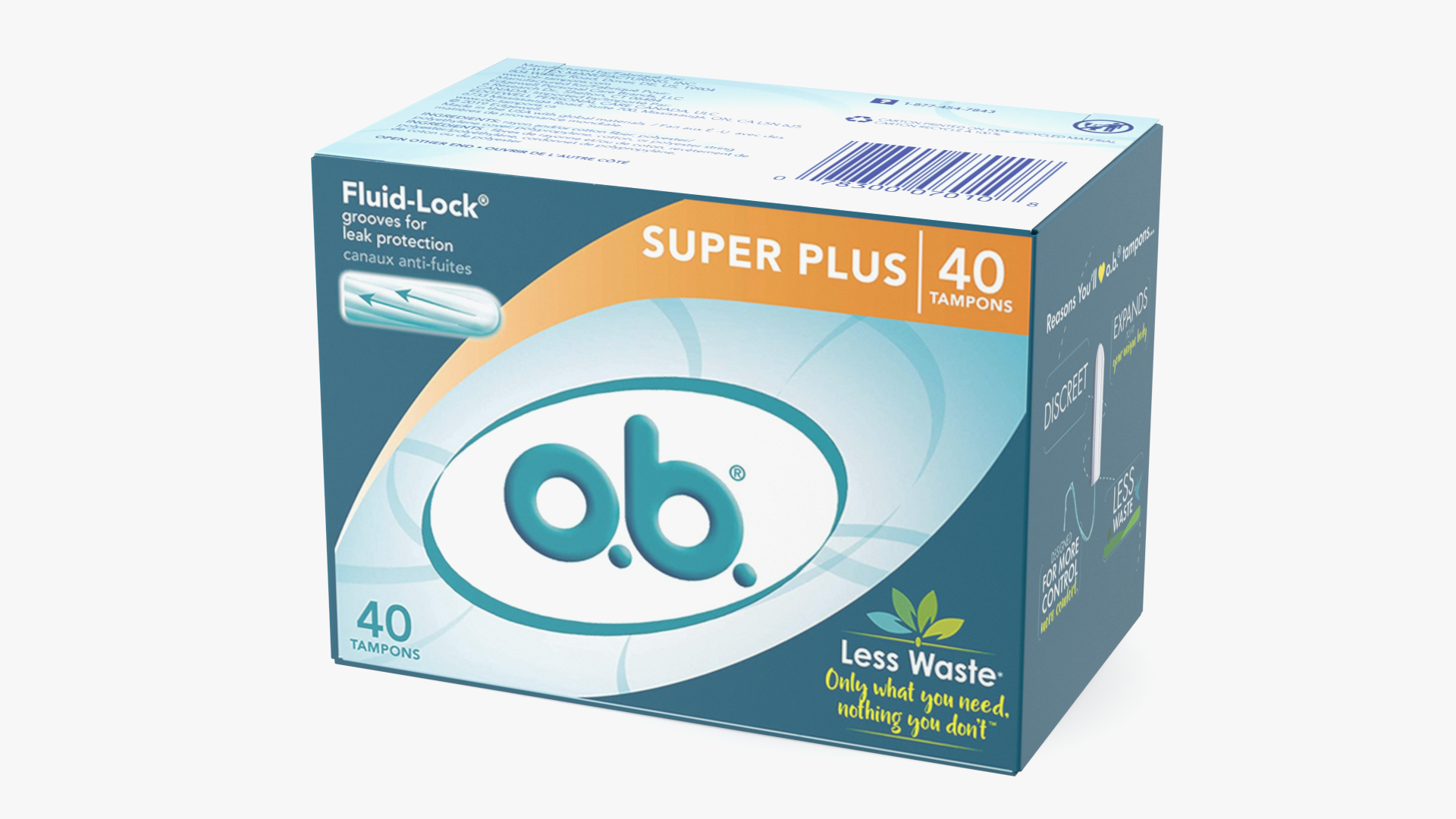 OB Super Plus Package 40 Tampons 3D